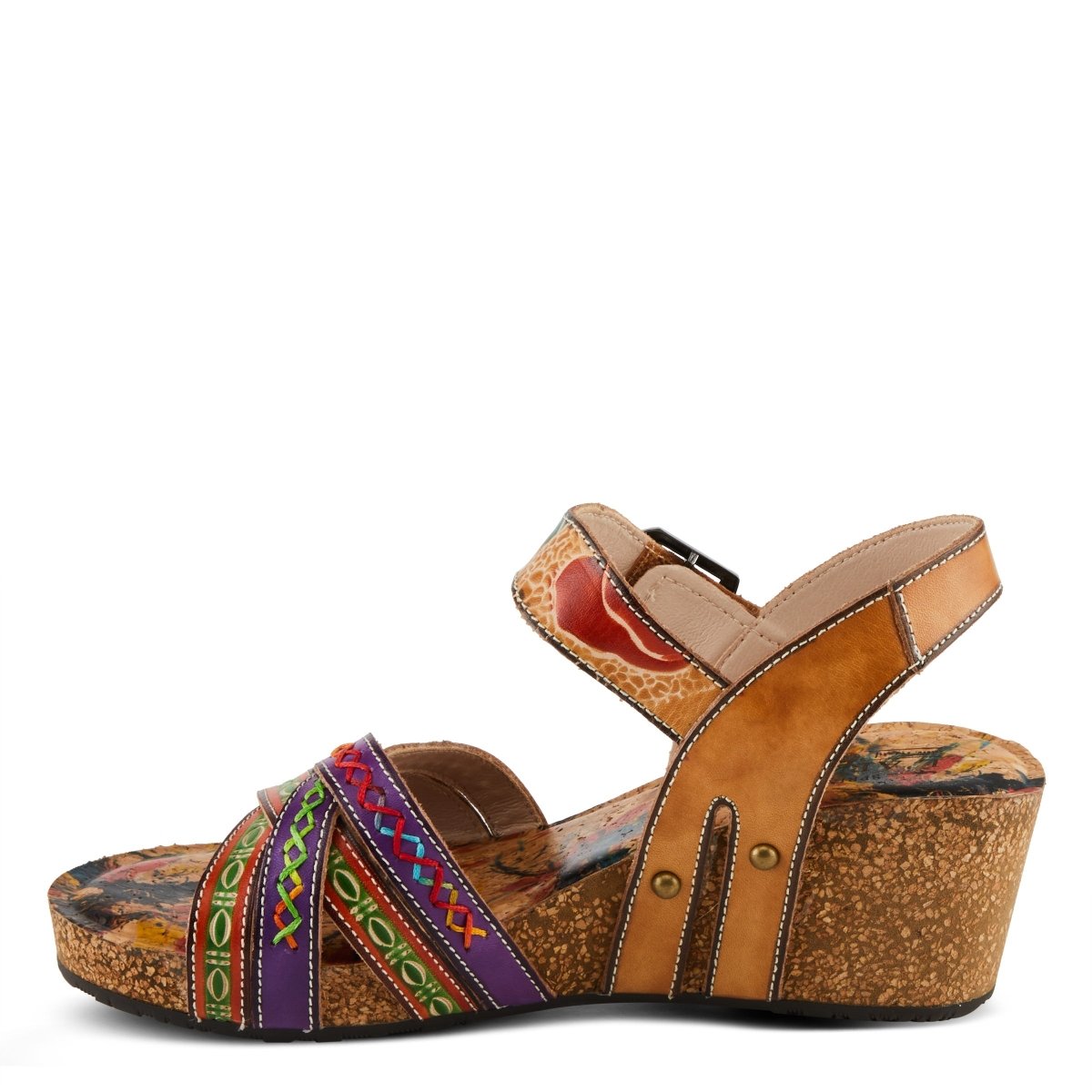 Spring Step Shoes L'artiste Bosquet Sandals Women's Leather Multicolor Slingback Casual Sandals by Spring Step Shoes – Don't Panic Shoes