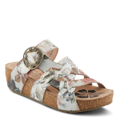 Spring Step Shoes L'artiste Brady Sandals Women's Hand Painted Leather Wedge Strappy Casual Sandals by Spring Step Shoes – Don't Panic Shoes