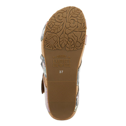 Spring Step Shoes L'artiste Brady Sandals Women's Hand Painted Leather Wedge Strappy Casual Sandals by Spring Step Shoes – Don't Panic Shoes