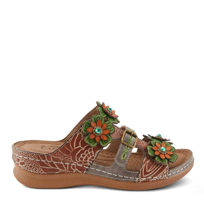 Spring Step Shoes L'artiste Brash Sandals Women's Hand Painted Leather Strappy Casual Sandals by Spring Step Shoes – Don't Panic Shoes