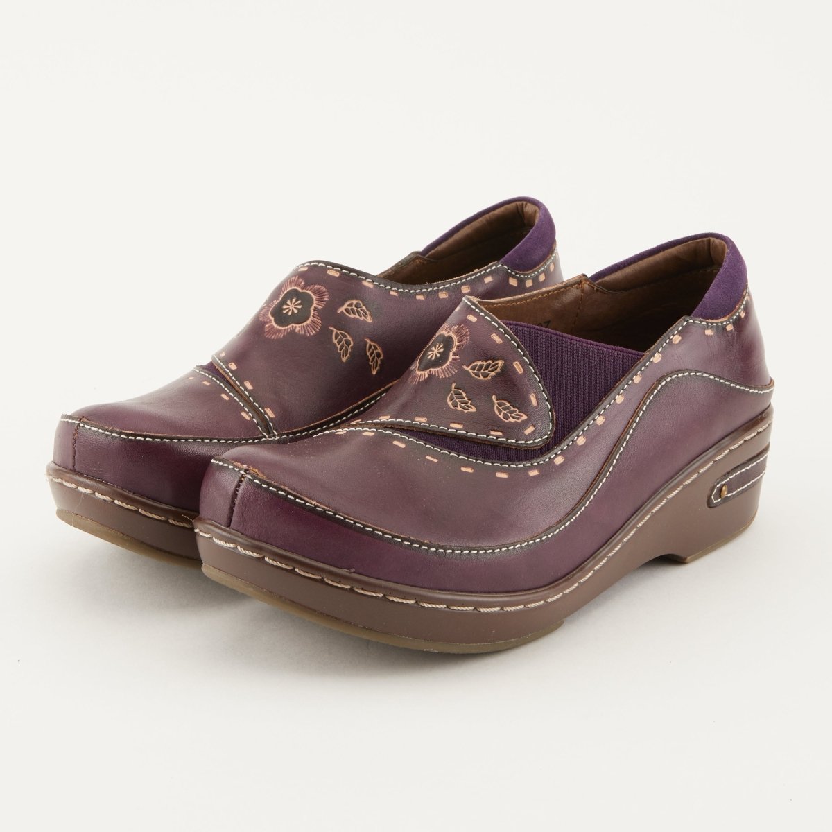 Spring Step Shoes L'artiste Burbank Women's Hand Painted Leather Clogs Slip - On Shoe by Spring Step Shoes – Don't Panic Shoes