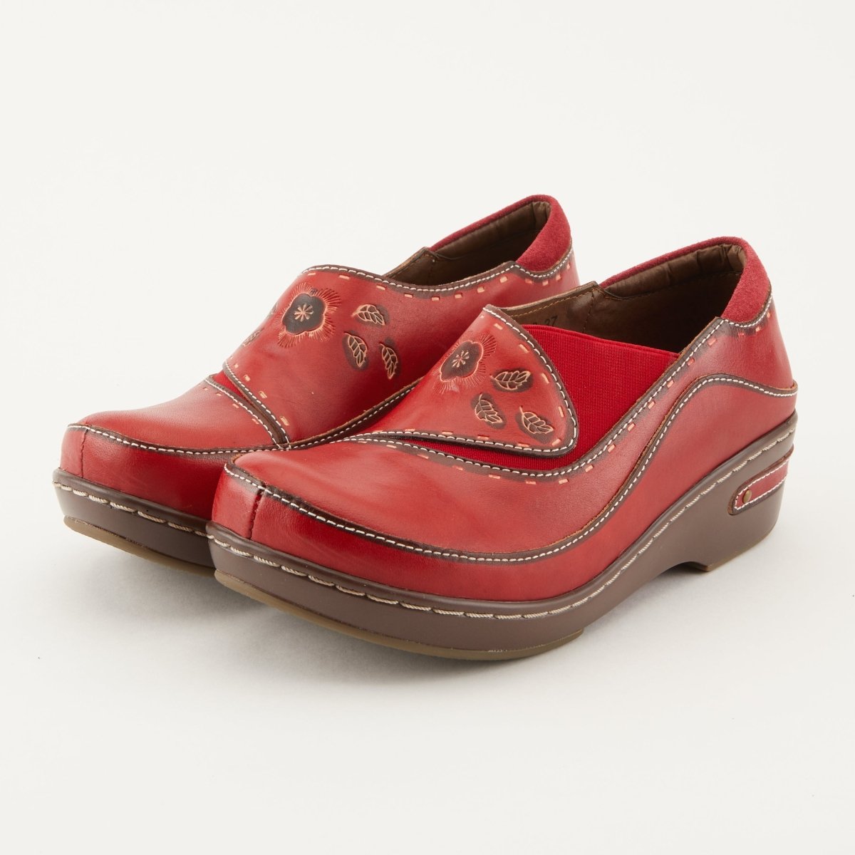 Spring Step Shoes L'artiste Burbank Women's Hand Painted Leather Clogs Slip - On Shoe by Spring Step Shoes – Don't Panic Shoes