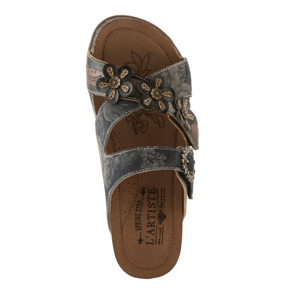 Spring Step Shoes L'artiste Caelana Women's Hand Painted Leather Sandals Flats Casual Sandals by Spring Step Shoes – Don't Panic Shoes