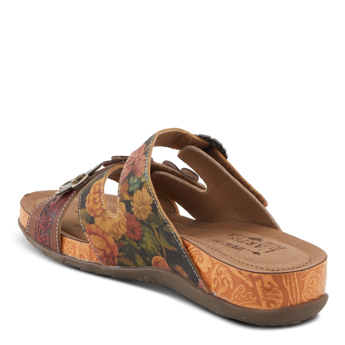 Spring Step Shoes L'artiste Caelana Women's Hand Painted Leather Sandals Flats Casual Sandals by Spring Step Shoes – Don't Panic Shoes