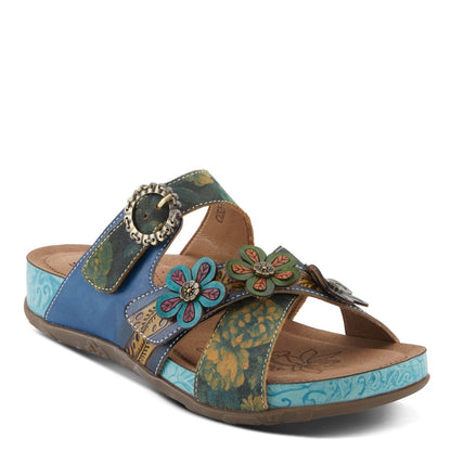Spring Step Shoes L'artiste Caelana Women's Hand Painted Leather Sandals Flats Casual Sandals by Spring Step Shoes – Don't Panic Shoes