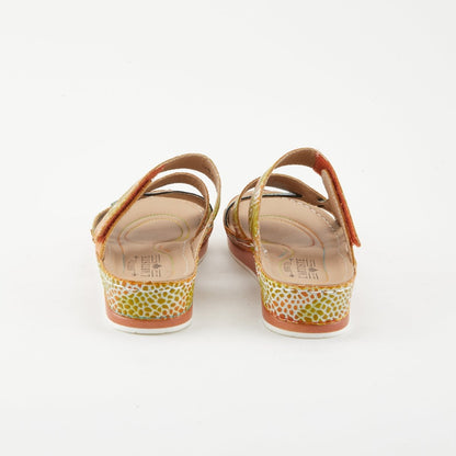Spring Step ShoeS L'artiste Caiman Slide Sandal Women’s Hand Painted Leather Slide Sandals by Spring Step Shoes – Don't Panic Shoes
