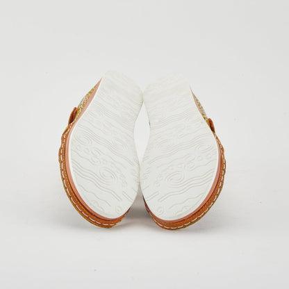 Spring Step ShoeS L'artiste Caiman Slide Sandal Women’s Hand Painted Leather Slide Sandals by Spring Step Shoes – Don't Panic Shoes