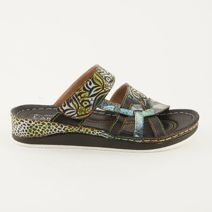 Spring Step ShoeS L'artiste Caiman Slide Sandal Women’s Hand Painted Leather Slide Sandals by Spring Step Shoes – Don't Panic Shoes