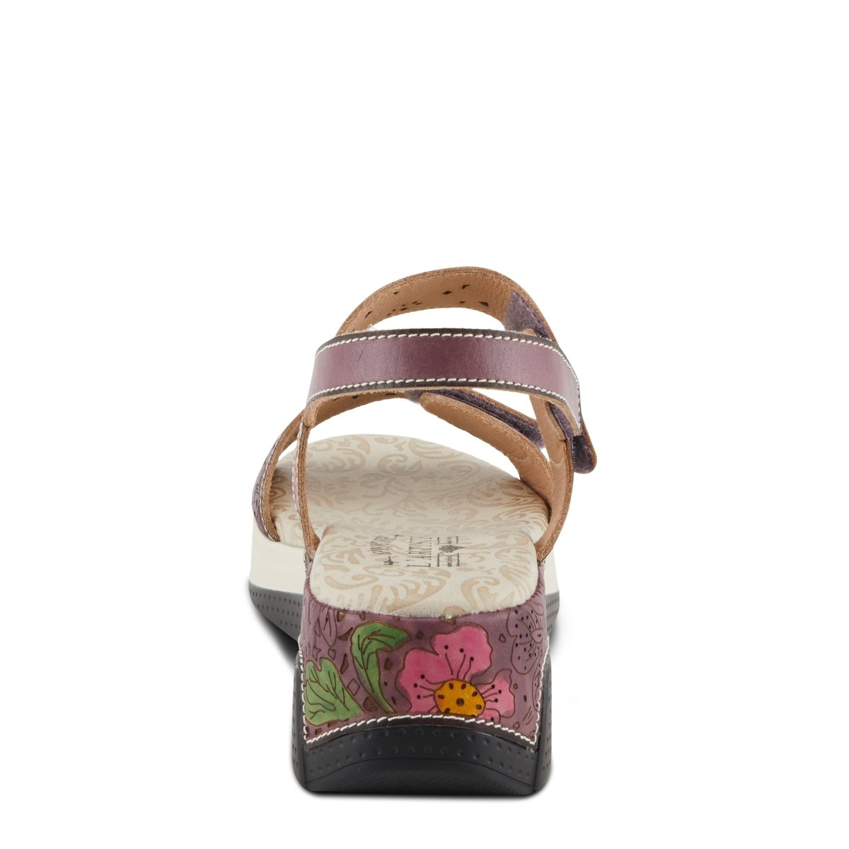 Spring Step Shoes L'artiste Caitlina Sandals Women's Leather Floral Design Slingback Casual Sandals by Spring Step Shoes – Don't Panic Shoes