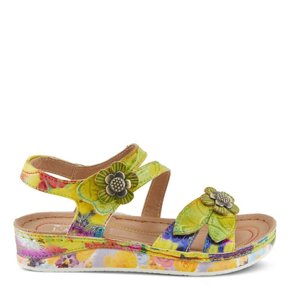 Spring Step ShoeS L'artiste Calista Sandals Women’s Leather Floral Embellishments Strappy Casual Sandals by Spring Step Shoes – Don't Panic Shoes
