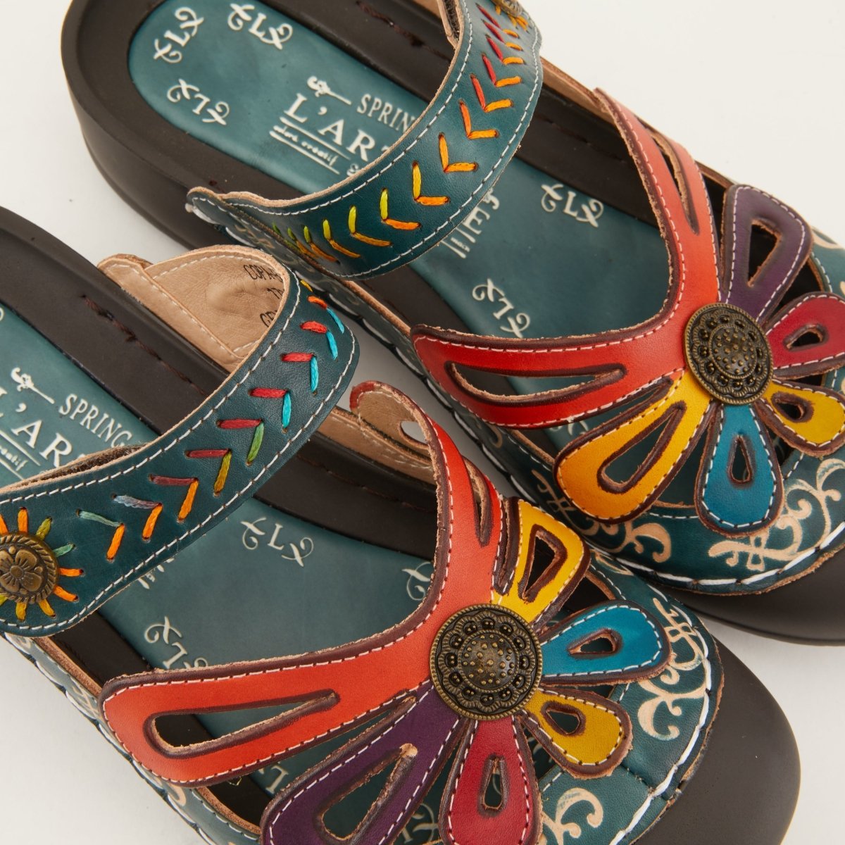 Spring Step ShoeS L'artiste Copa Clog Women’s Hand Painted Leather Clogs by Spring Step Shoes – Don't Panic Shoes