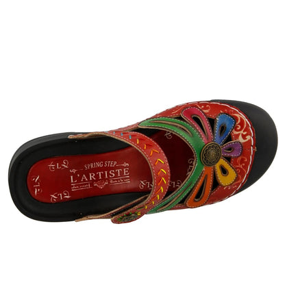 Spring Step Shoes L'artiste Copa Hand Painted Leather Clogs Shoes by Spring Step Shoes – Don't Panic Shoes