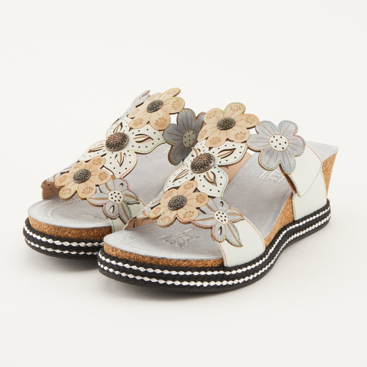 Spring Step ShoeS L'artiste Damour Slide Sandals Women’s Leather Multicolor Slide Sandals by Spring Step Shoes – Don't Panic Shoes