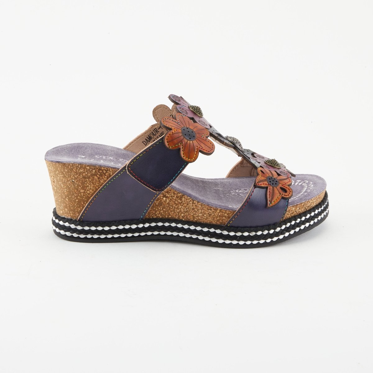 Spring Step ShoeS L'artiste Damour Slide Sandals Women’s Leather Multicolor Slide Sandals by Spring Step Shoes – Don't Panic Shoes