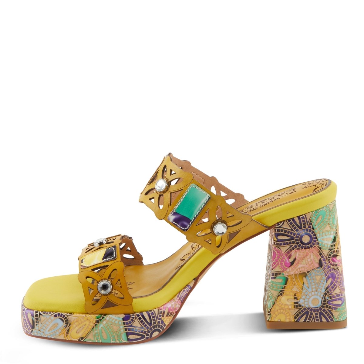 Spring Step ShoeS L'artiste Ellah Sandals Women’s Leather 3.5" Heel Platform Pumps & Heels Casual Sandals by Spring Step Shoes – Don't Panic Shoes