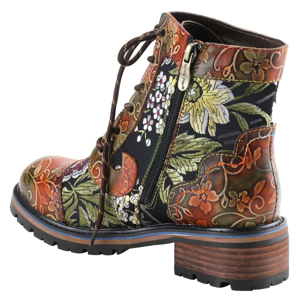 Spring Step Shoes L'artiste Fantastic Women's Floral Leather High Top Boots Shoes by Spring Step Shoes – Don't Panic Shoes