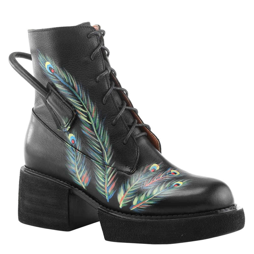 Spring Step Shoes L`artiste Feathered Booties