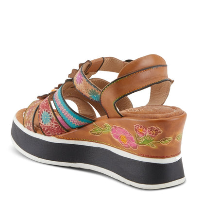 Spring Step Shoes L'artiste Floralbloom Sandals Women's Hand Painted Leather Slingback Casual Sandals by Spring Step Shoes – Don't Panic Shoes