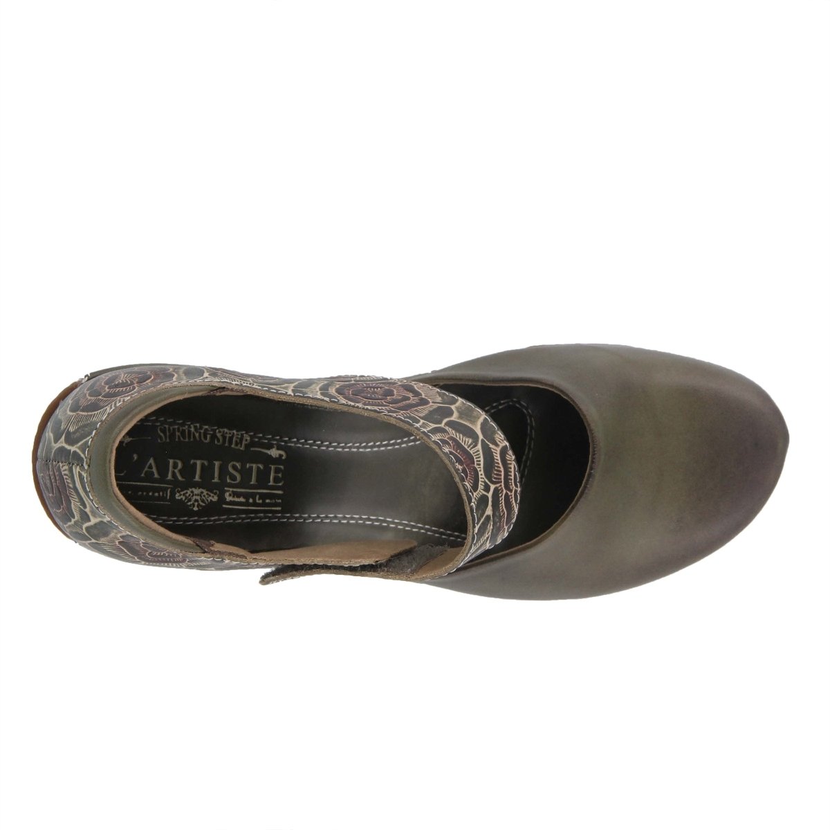 Spring Step Shoes L'artiste Gloss Pansy Women's Hand Painted Leather Shoes Mary Jane Shoe by Spring Step Shoes – Don't Panic Shoes