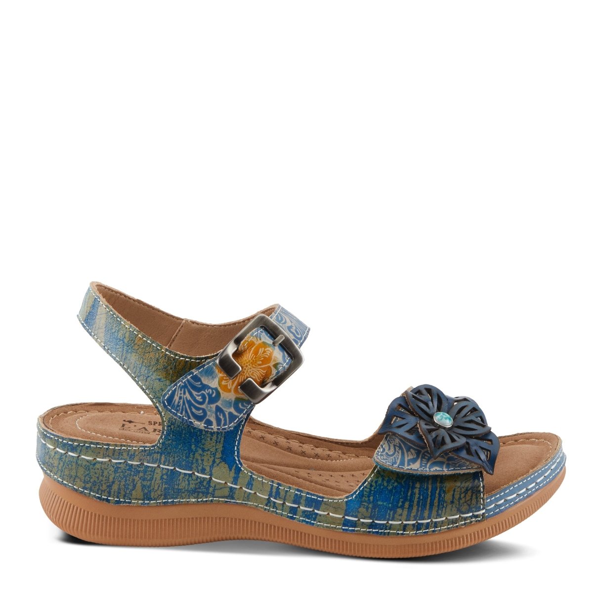 Spring Step ShoeS L'artiste Jenella Sandals Women’s Hand Painted Leather Slingback Casual Sandals by Spring Step Shoes – Don't Panic Shoes