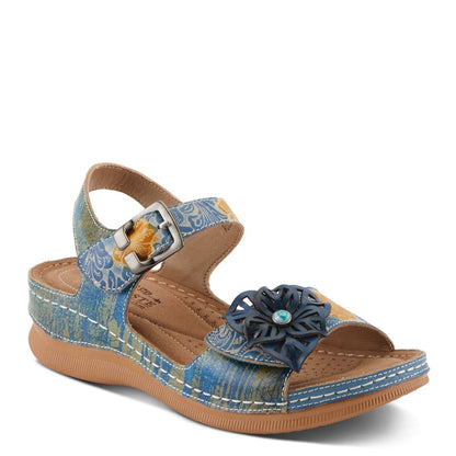 Spring Step ShoeS L'artiste Jenella Sandals Women’s Hand Painted Leather Slingback Casual Sandals by Spring Step Shoes – Don't Panic Shoes