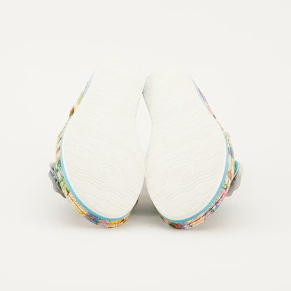 Spring Step Shoes L'artiste Joelina Dazi Women's Hand Painted Leather Sandals Ankle Strap Sandals by Spring Step Shoes – Don't Panic Shoes