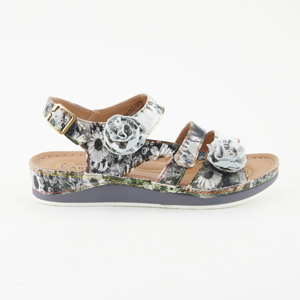 Spring Step Shoes L'artiste Joelina Dazi Women's Hand Painted Leather Sandals Ankle Strap Sandals by Spring Step Shoes – Don't Panic Shoes