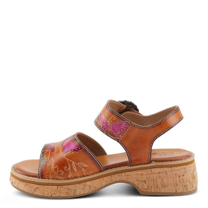 Spring Step Shoes L'artiste Kenna Sandals Women's Hand Painted Leather Platform Casual Sandals by Spring Step Shoes – Don't Panic Shoes