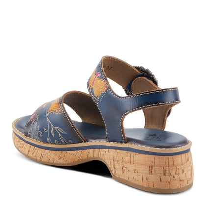 Spring Step Shoes L'artiste Kenna Sandals Women's Hand Painted Leather Platform Casual Sandals by Spring Step Shoes – Don't Panic Shoes