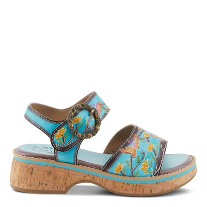 Spring Step Shoes L'artiste Kenna Sandals Women's Hand Painted Leather Platform Casual Sandals by Spring Step Shoes – Don't Panic Shoes