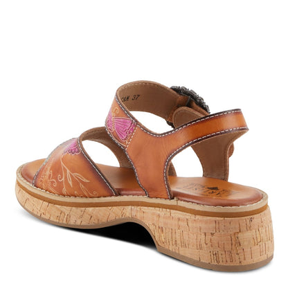 Spring Step Shoes L'artiste Kenna Sandals Women's Hand Painted Leather Platform Casual Sandals by Spring Step Shoes – Don't Panic Shoes