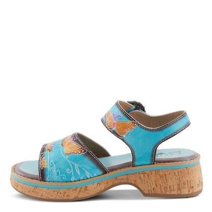 Spring Step Shoes L'artiste Kenna Sandals Women's Hand Painted Leather Platform Casual Sandals by Spring Step Shoes – Don't Panic Shoes