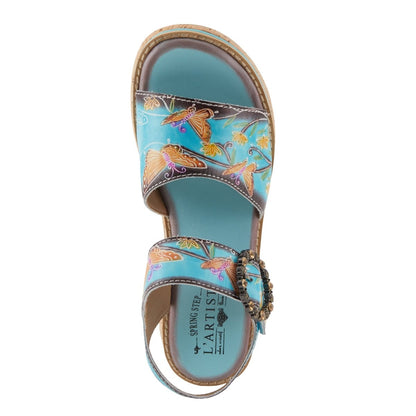 Spring Step Shoes L'artiste Kenna Sandals Women's Hand Painted Leather Platform Casual Sandals by Spring Step Shoes – Don't Panic Shoes