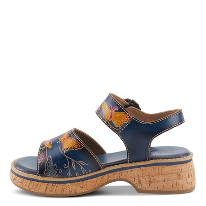 Spring Step Shoes L'artiste Kenna Sandals Women's Hand Painted Leather Platform Casual Sandals by Spring Step Shoes – Don't Panic Shoes