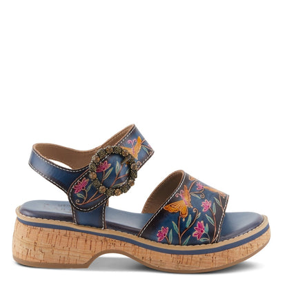 Spring Step Shoes L'artiste Kenna Sandals Women's Hand Painted Leather Platform Casual Sandals by Spring Step Shoes – Don't Panic Shoes
