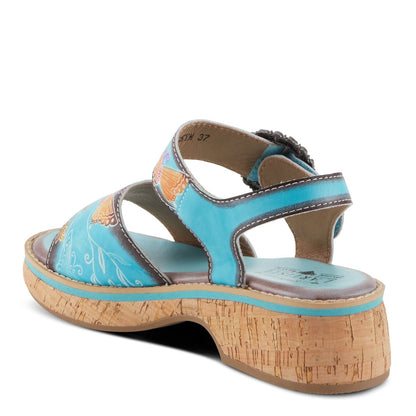 Spring Step Shoes L'artiste Kenna Sandals Women's Hand Painted Leather Platform Casual Sandals by Spring Step Shoes – Don't Panic Shoes