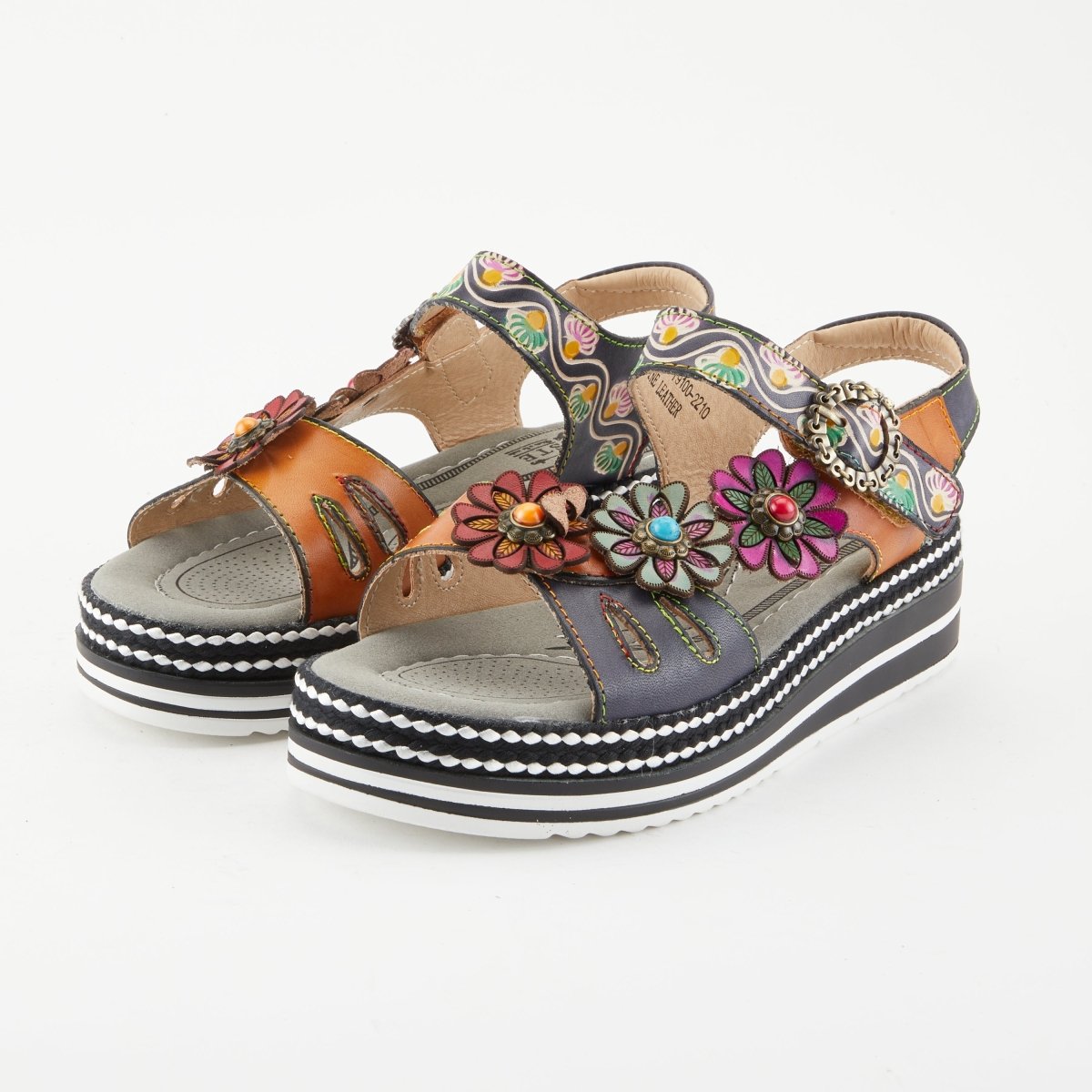 Spring Step ShoeS L'artiste Laga Women’s Multicolor Leather Slingback Sandals Slingback Sandals by Spring Step Shoes – Don't Panic Shoes