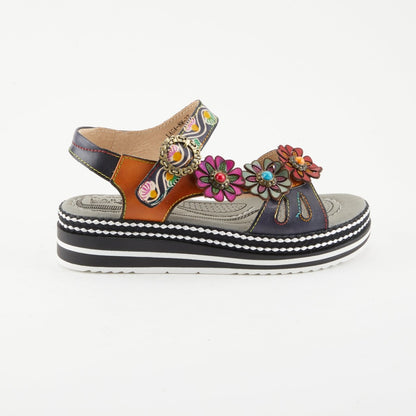 Spring Step ShoeS L'artiste Laga Women’s Multicolor Leather Slingback Sandals Slingback Sandals by Spring Step Shoes – Don't Panic Shoes