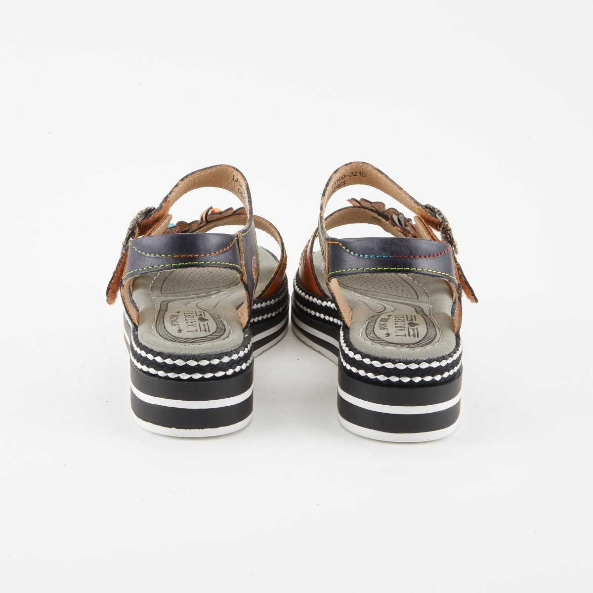 Spring Step ShoeS L'artiste Laga Women’s Multicolor Leather Slingback Sandals Slingback Sandals by Spring Step Shoes – Don't Panic Shoes