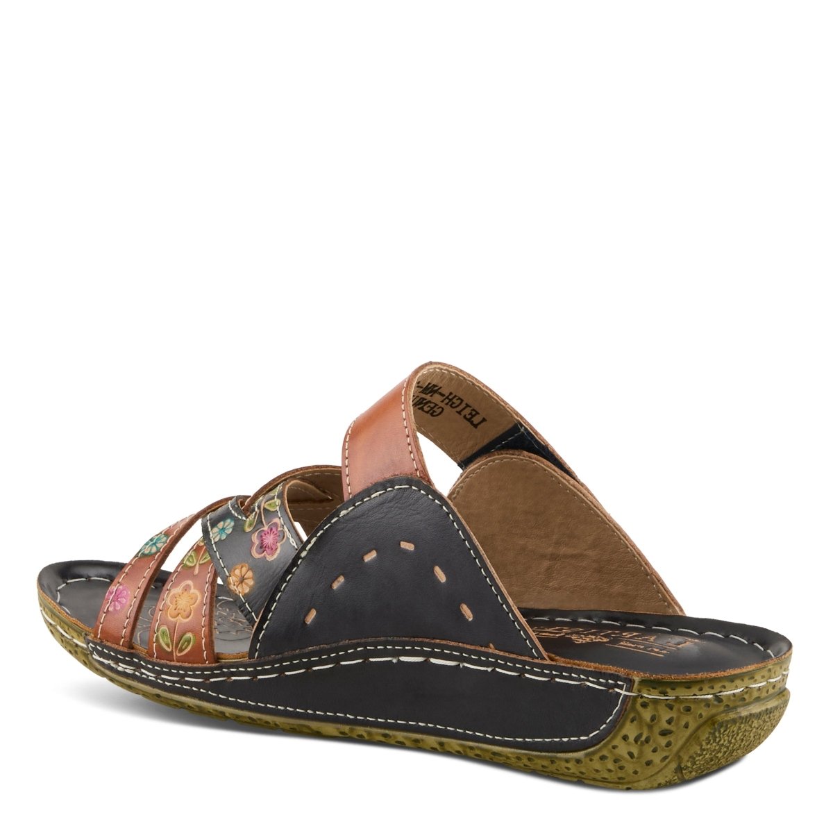 Spring Step ShoeS L'artiste Leigh Slide Sandal Women’s Hand Painted Leather Slide Sandals by Spring Step Shoes – Don't Panic Shoes