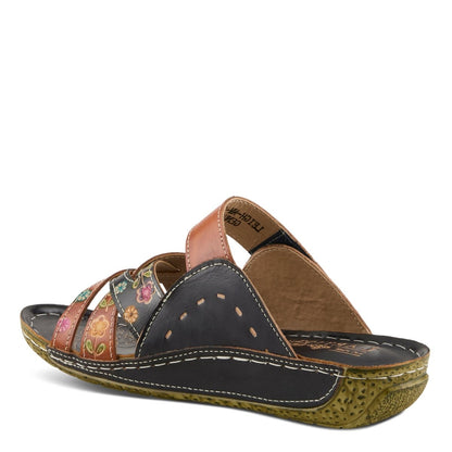 Spring Step ShoeS L'artiste Leigh Slide Sandal Women’s Hand Painted Leather Slide Sandals by Spring Step Shoes – Don't Panic Shoes
