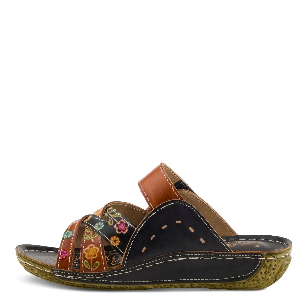 Spring Step ShoeS L'artiste Leigh Slide Sandal Women’s Hand Painted Leather Slide Sandals by Spring Step Shoes – Don't Panic Shoes