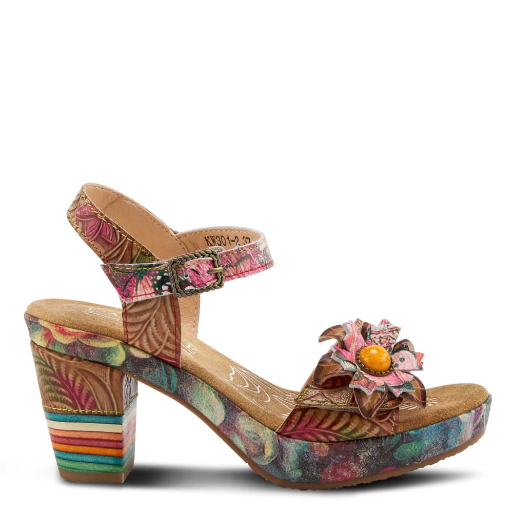 Spring Step Shoes L'artiste Leilanie Floral Slingback Sandals Shoes by Spring Step Shoes – Don't Panic Shoes