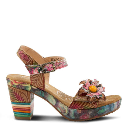 Spring Step Shoes L'artiste Leilanie Floral Slingback Sandals Shoes by Spring Step Shoes – Don't Panic Shoes