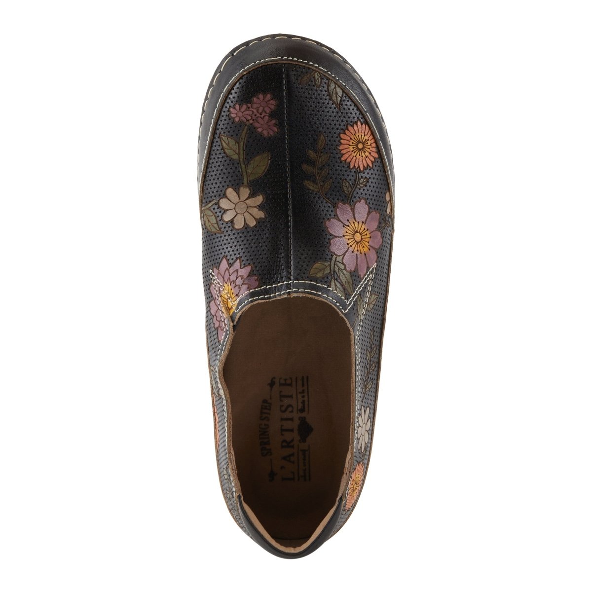 Spring Step Shoes L'artiste Libora Delite Women's Hand Painted Floral Design Shoes Moccasins Casual Shoes by Spring Step Shoes – Don't Panic Shoes