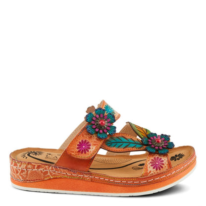 Spring Step Shoes L'artiste Pillow Soft Sandals Women's Hand Painted Leather Slides Casual Sandals by Spring Step Shoes – Don't Panic Shoes