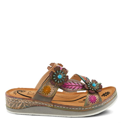 Spring Step Shoes L'artiste Pillow Soft Sandals Women's Hand Painted Leather Slides Casual Sandals by Spring Step Shoes – Don't Panic Shoes