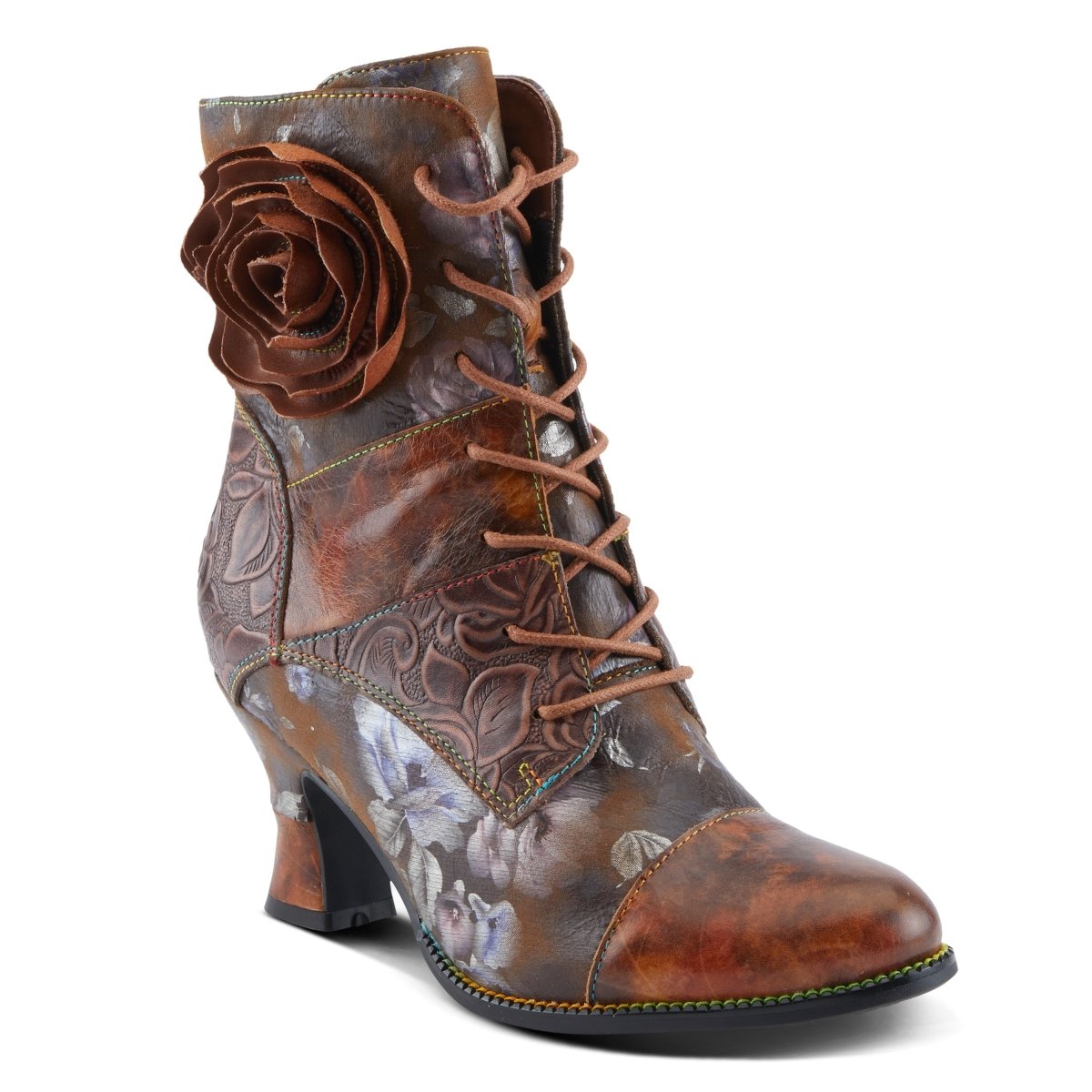 Spring Step Shoes L'artiste Roselia Stunin Women's Floral Booties Heels Dress Boots by Spring Step Shoes – Don't Panic Shoes