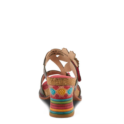 Spring Step Shoes L'artiste Rossie Heeled Sandals Women's Leather Multicolor Heeled Sandals by Spring Step Shoes – Don't Panic Shoes