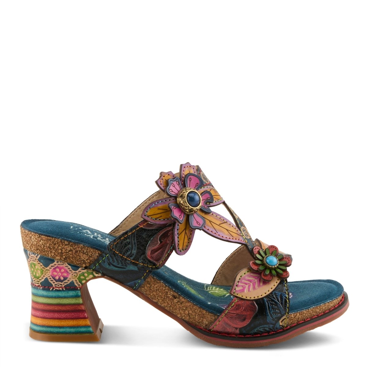 Spring Step Shoes L'artiste Rossie Heeled Sandals Women's Leather Multicolor Heeled Sandals by Spring Step Shoes – Don't Panic Shoes